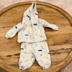 Carter’s Quilted Hooded Baby Set with Woodland Animals